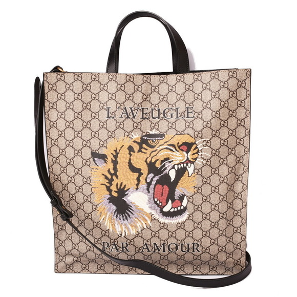 Gucci Handbags - Gucci Tote Bag Bengal GG Supreme Brown Beige